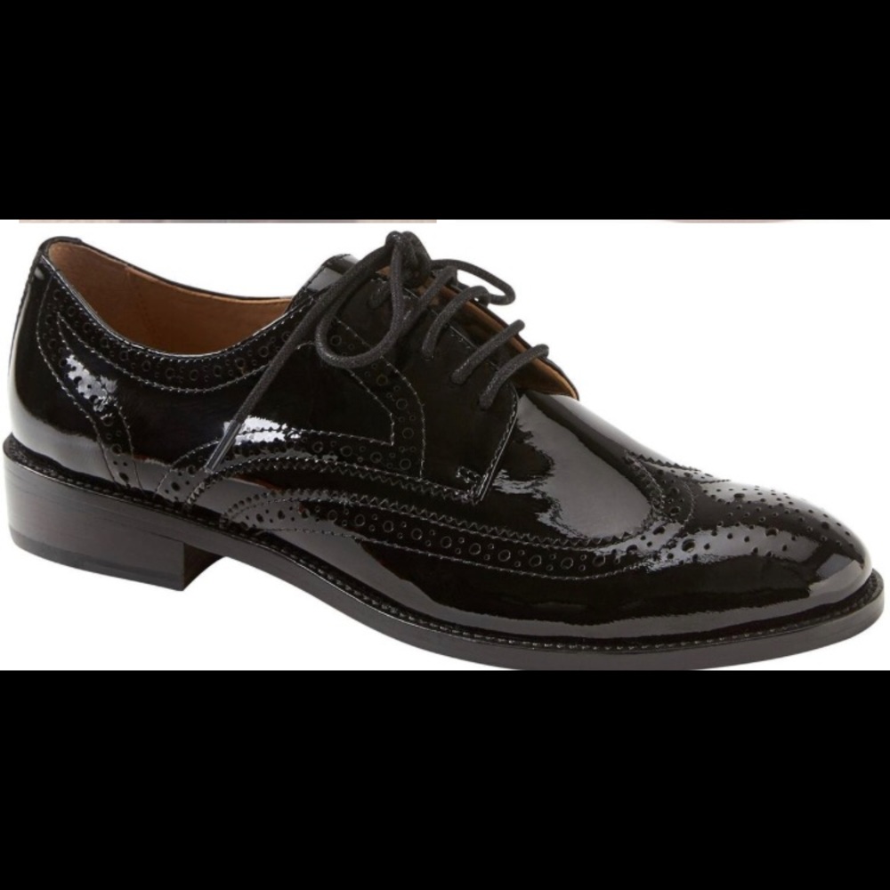 Banana Republic Patent Leather Brogue Oxfords